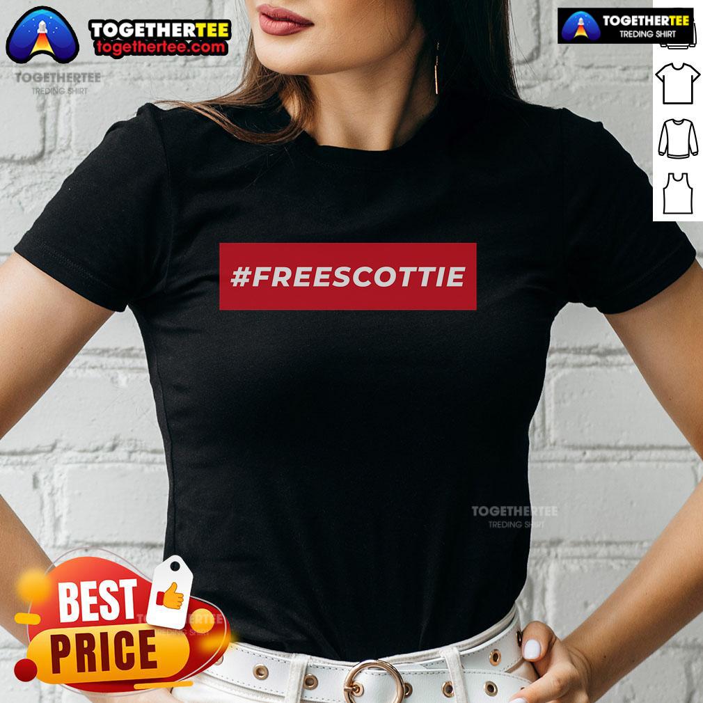 Official Free Scottie Ladies Tee featuring a stylish design, perfect for casual wear and showcasing your support.