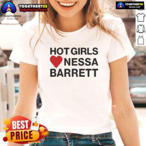 Official Hot Girls Love Nessa Barrett Ladies Tee showcasing trendy design and vibrant colors for stylish fans.