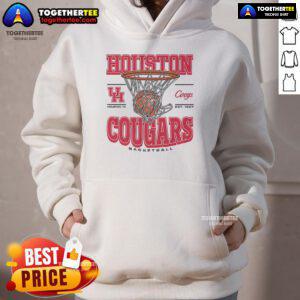 Alt Text: Official Houston Cougars Game Time Hoodie in red, featuring team logo and comfortable fit, perfect for game day.