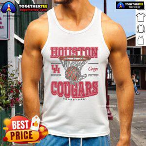 Official Houston Cougars Game Time tank top featuring team colors and logo, perfect for game day attire.