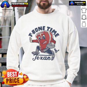 Alt Text: Official Houston Texans T-Bone Time sweatshirt featuring Guy Fieri's Flavortown design, perfect for NFL fans.