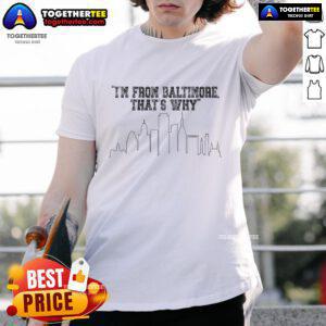 Alt Text: Official I'M From Baltimore That's Why T-Shirt featuring a bold, stylish design highlighting Baltimore pride.