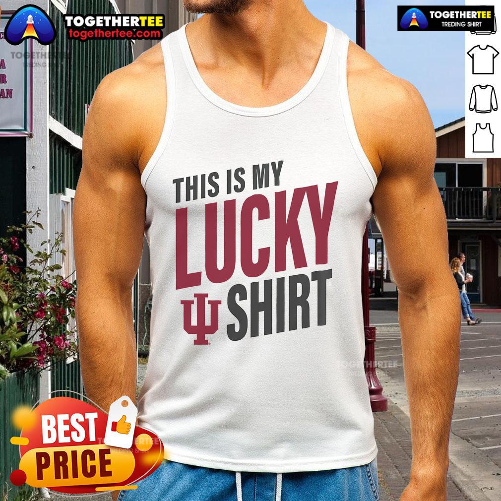 Official Indiana Hoosiers This Is My Lucky Tank Top for fans, featuring vibrant team colors and logo design.
