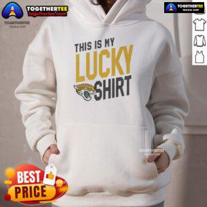 Official Jacksonville Jaguars This Is My Lucky Hoodie in team colors, perfect for game day and showing team spirit.