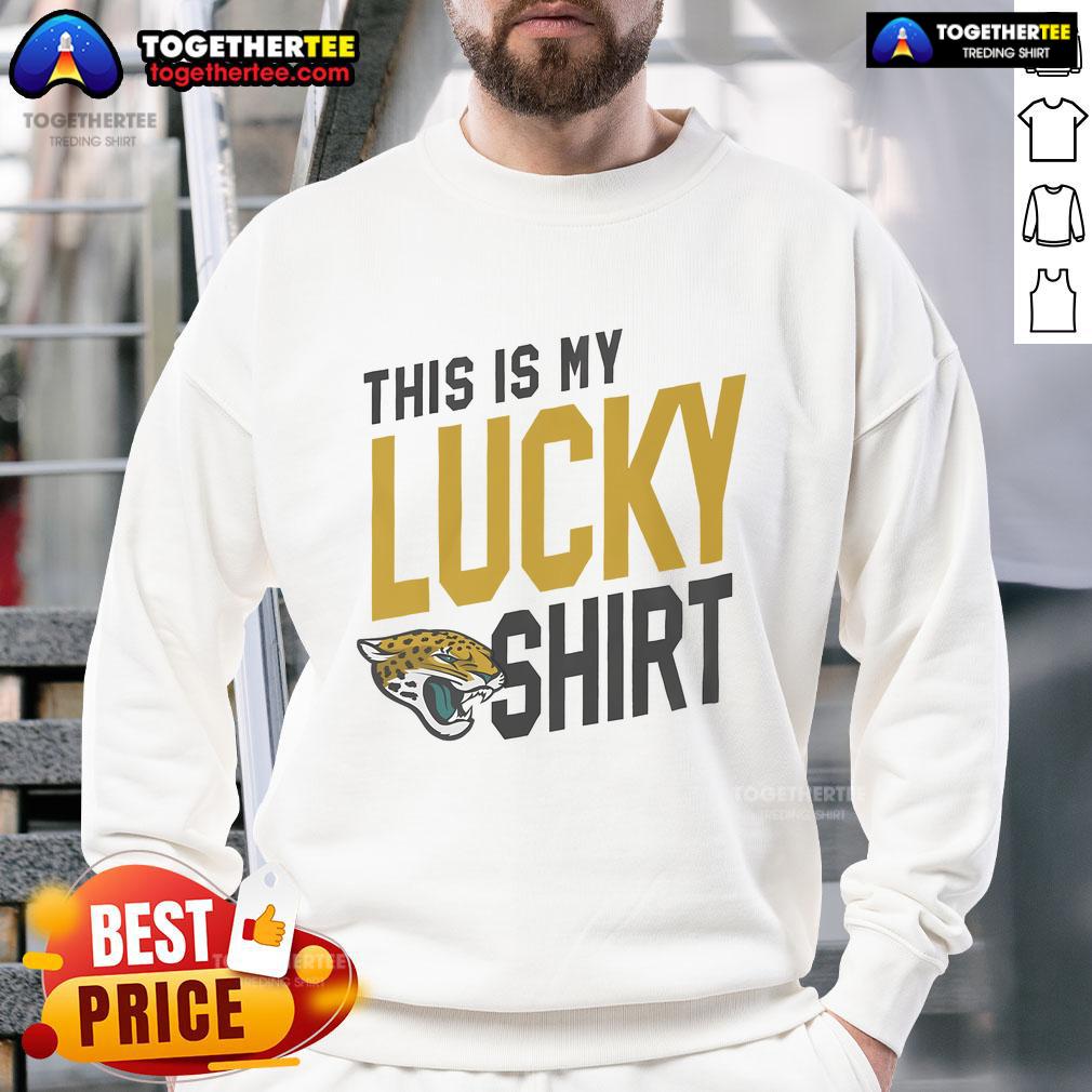 Alt Text: Official Jacksonville Jaguars This Is My Lucky Sweatshirt featuring team colors and logo for fans and game days.