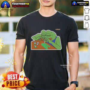 Official Litas.Io Pepe Addict T-Shirt featuring vibrant Pepe the Frog design, perfect for meme lovers and casual wear.