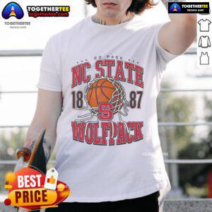 Official NC State Wolfpack Cut The Net T-Shirt featuring team colors and logo, perfect for fans celebrating victories.