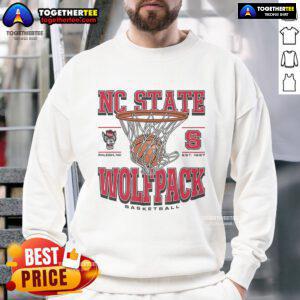 Official NC State Wolfpack Game Time Sweatshirt in red with logo, perfect for fans supporting their team on game day.