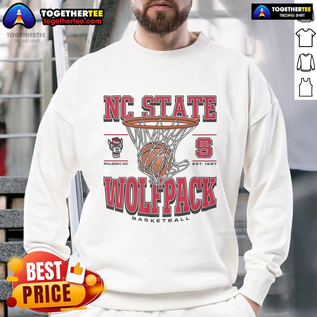 Official NC State Wolfpack Game Time Sweatshirt in red with logo, perfect for fans supporting their team on game day.