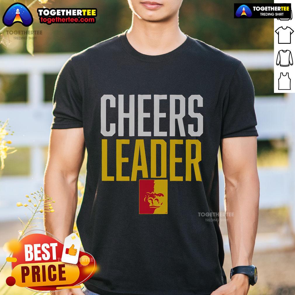 Official Pittsburg State Gorillas Cheers Leader T Shirt Alt Text: Official Pittsburg State Gorillas Cheers Leader T-Shirt featuring vibrant team colors and bold logo design.