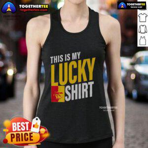 Official Pittsburg State Gorillas 'This Is My Lucky' tank top featuring vibrant colors and logo design.