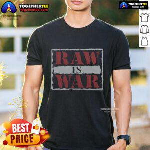 Official Raw Is War T-Shirt featuring bold graphics and iconic logo, perfect for wrestling fans and collectors.