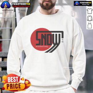 Official Snow International Delta Magna Sweatshirt in navy blue, featuring a sleek design and cozy fit for winter wear.