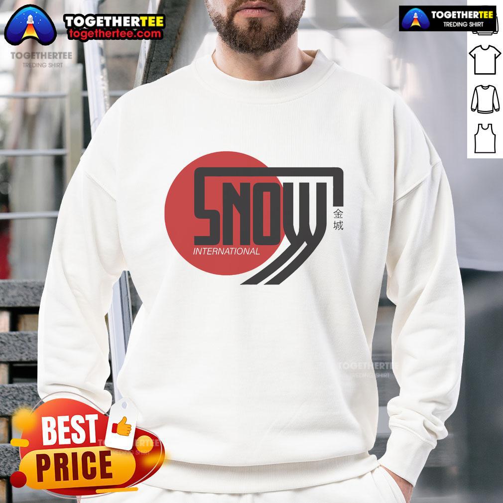 Official Snow International Delta Magna Sweatshirt in navy blue, featuring a sleek design and cozy fit for winter wear.