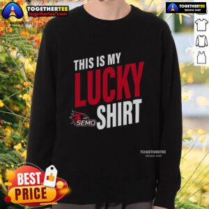 Alt Text: Official Southeast Missouri State Redhawks sweatshirt with bold logo, perfect for fans and game day wear.