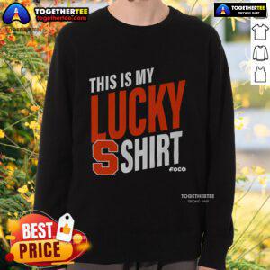 Official Syracuse Orange 'This Is My Lucky Sweatshirt' featuring vibrant team colors and logo for fans and athletes.