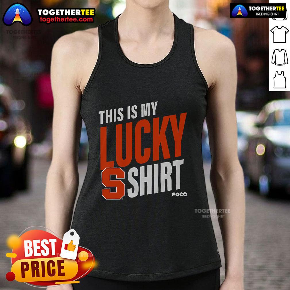 Official Syracuse Orange 'This Is My Lucky Tank Top' featuring vibrant team colors and logo, perfect for game day.