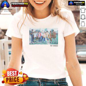 Official The Sandlot Pay Homage Ladies Tee featuring classic film graphics for nostalgic fans and casual wear.