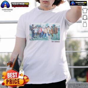 Alt Text: Official The Sandlot Pay Homage T-Shirt featuring vintage baseball design, perfect for fans of the classic movie.