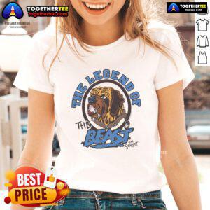 Official The Sandlot The Legend Of The Beast Ladies Tee featuring classic movie graphics for fans of nostalgic baseball films.