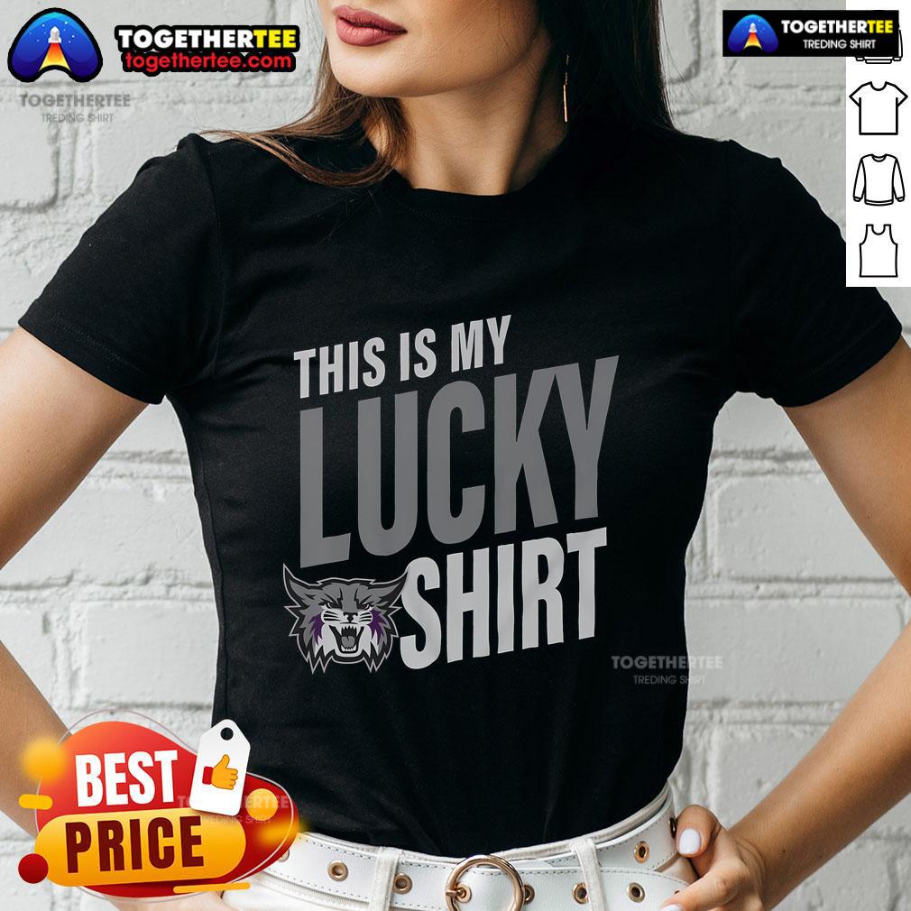 Official Weber State Wildcats This Is My Lucky Ladies Tee, featuring vibrant team colors and a stylish design for fans.