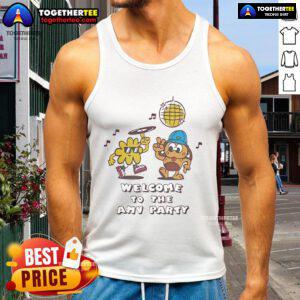 Official welcome to the AMV Party tank top featuring vibrant graphics and a stylish design for anime music video enthusiasts.