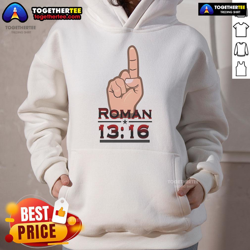 Official WrestleMania Roman 13-16 hoodie featuring bold graphics and comfortable design for wrestling fans.
