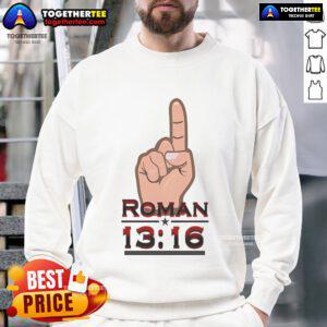 Official WrestleMania Roman 13-16 Sweatshirt featuring bold graphics and a stylish design for wrestling fans.
