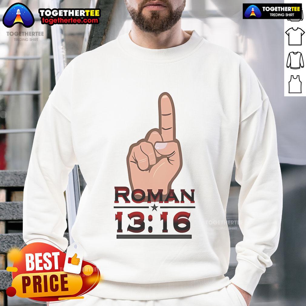 Official WrestleMania Roman 13-16 Sweatshirt featuring bold graphics and a stylish design for wrestling fans.