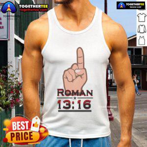 Official WrestleMania Roman 13-16 tank top featuring bold graphics and a comfortable fit for wrestling fans.