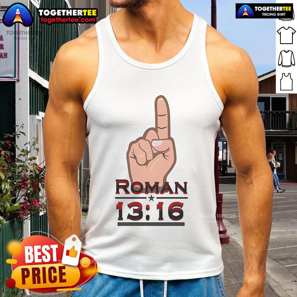 Official WrestleMania Roman 13-16 tank top featuring bold graphics and a comfortable fit for wrestling fans.
