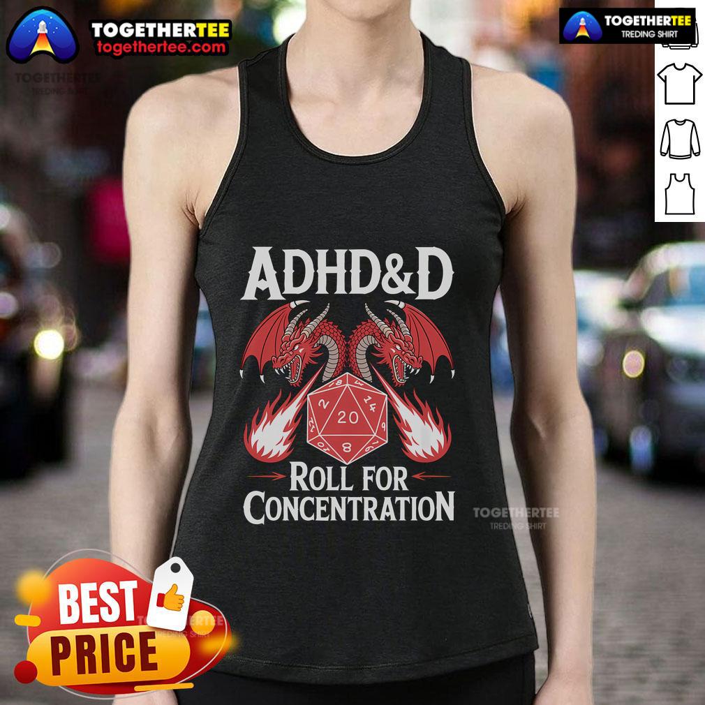 Original neurodiversity tank top featuring ADHD design, perfect for promoting focus and concentration in stylish comfort.
