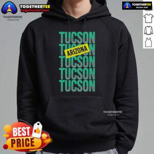 Original Tucson Arizona Repeat Logo Hoodie featuring a stylish design and vibrant colors, perfect for casual wear.
