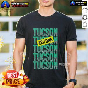 Original Tucson Arizona Repeat Logo T-Shirt featuring a vibrant design, perfect for showcasing Tucson pride.