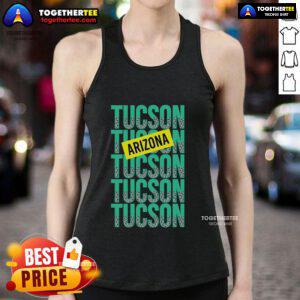Original Tucson Arizona Repeat Logo Tank Top in vibrant colors, perfect for casual wear and showcasing local pride.