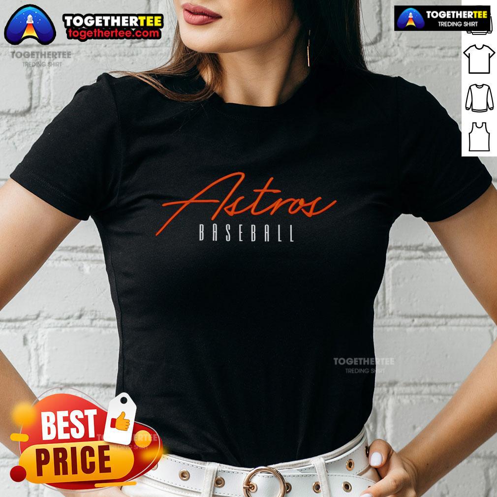 Premium Houston Astros Training Day ladies tee featuring team logo and stylish design for female fans.