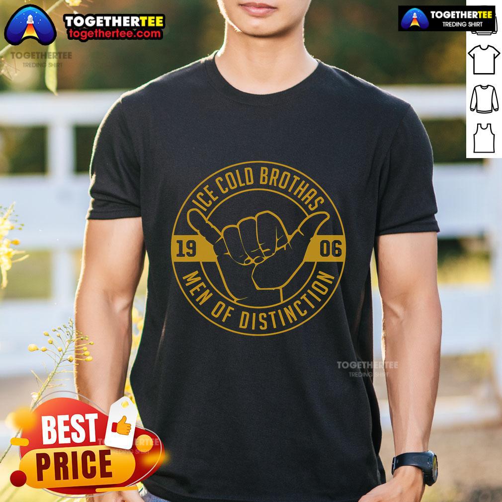 Premium Ice Cold Brothas Men of Distinction 1906 Alpha African Fraternity T-Shirt featuring vibrant graphics and bold design.