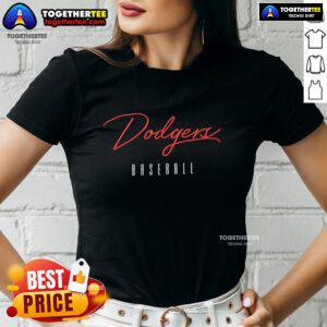 Premium Los Angeles Dodgers Basketball Training Day Ladies Tee showcasing stylish design and comfortable fit for fans.