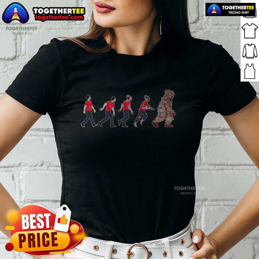 Premium The Reel Rejects TLOU DeEvolution Ladies Tee featuring a stylish design for fans of The Last of Us.