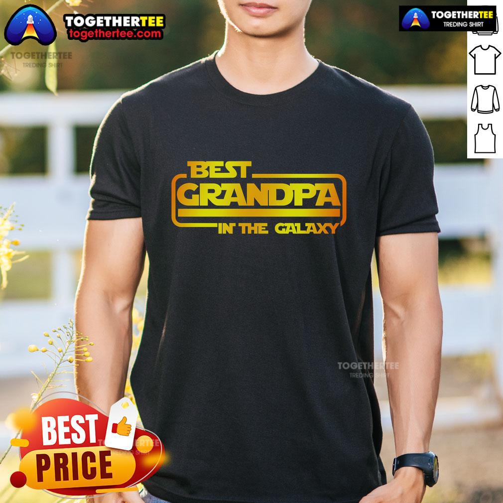 Pretty Best Grandpa In The Galaxy T-Shirt featuring a fun graphic design, perfect for celebrating grandfathers.