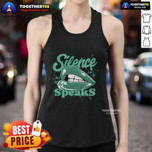 Pretty Silence Speaks Retro Green Glow 1s Matching Tank Top featuring stylish design and vibrant color for trendy outfits.