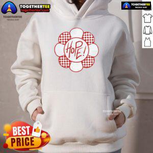 Pretty The Hope Flowers Checker Pattern Hoodie featuring a vibrant floral design and stylish checker pattern.