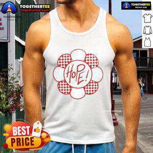 Alt Text: Stylish Pretty The Hope Flowers Checker Pattern Tank Top featuring a vibrant floral design and trendy fit.