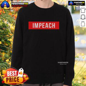 Cozy sweatshirt featuring 'Impeach 45th President' graphic, perfect for anti-Trump activism and comfortable casual wear.