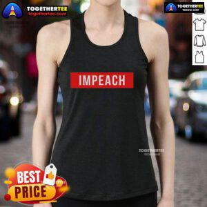 Anti-Trump 'Impeach 45th President' tank top featuring bold graphics, perfect for political activism and summer wear.