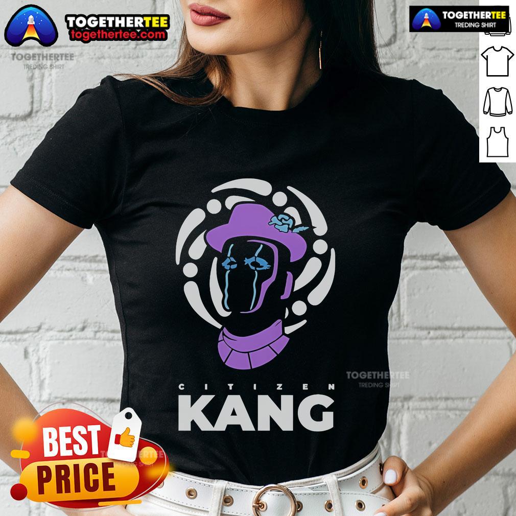 Top Citizen Kang The Reel Rejects Ladies Tee featuring a stylish design for fans of The Simpsons and pop culture.