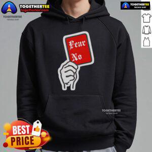 Top Fear No Handle Hoodie in black, featuring a stylish design and comfortable fit for casual wear.