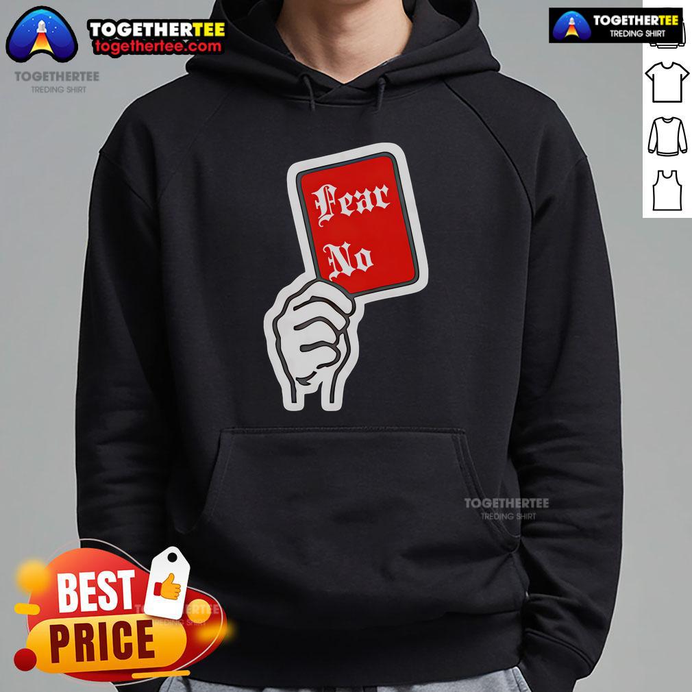Top Fear No Handle Hoodie in black, featuring a stylish design and comfortable fit for casual wear.