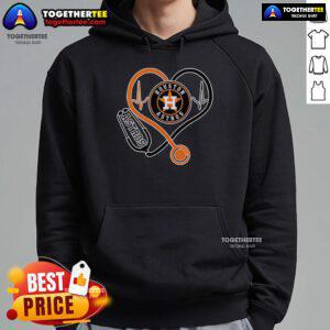 Top Houston Astros nurse heartbeat baseball hoodie featuring vibrant team colors and a stylish design for fans.