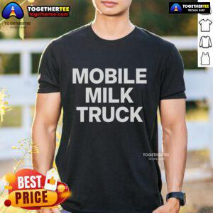 Top Mobile Milk Truck T-Shirt featuring a vibrant milk truck graphic, perfect for dairy lovers and casual wear enthusiasts.